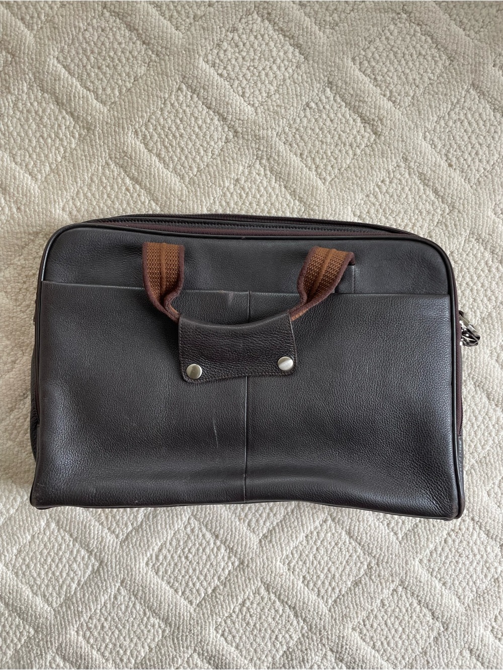 16x12x3” Brown Leather Briefcase Bag